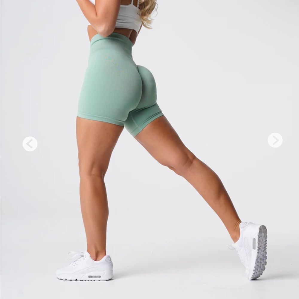 NVGTN sage green pro seamless shorts .. like new!! Size small